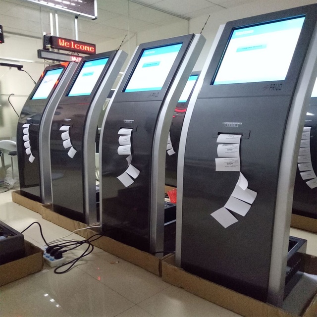 Bank Queue Management System With Queue Kiosk Touch Screen Queuing Machine with Ticket Printer