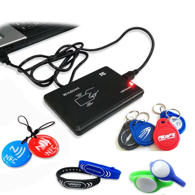 Wholesale Cheap 125Khz Contactless USB Desktop ABS RFID Reader Access Control ISO14443A 13.56MHz RFID Card Reader