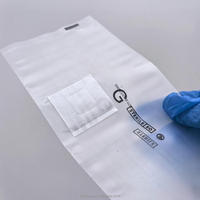 Pochette en plastique HDPE sur mesure avec patch autocollant de qualité médicale pour l'emballage des aiguilles de prélèvement sanguin