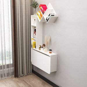 Tùy chỉnh hẹp rắn gỗ treo tường thả lá nghiên cứu bảng cho sinh viên với tủ, kệ & ngăn ẩn - Product Image 2