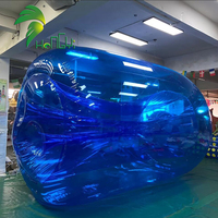 Jouet gonflable transparent bleu personnalisé Hongyi Toy, tube gonflable