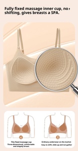 Bretelles réglables minces à la mode sans fil sans couture respirant 3/4 bonnets soutien-gorge push-up gros seins Spandex matériel - Product Image 6