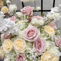 Boule de fleurs artificielles personnalisée pour la décoration de mariage, décoration de centre de table