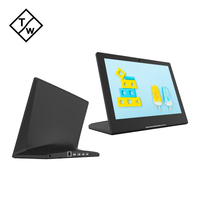 Tablette Android AT101WF en forme de L de 10.1 pouces bon marché en utilisation professionnelle noir et blanc avec RJ45 POE et diverses puces RK