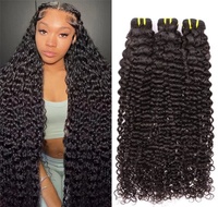 Extensiones de Cabello Humano 100% Natural, Ondulado, Rizado, Liso, con Cutícula Alineada, Color Negro Natural, Venta al Por Mayor