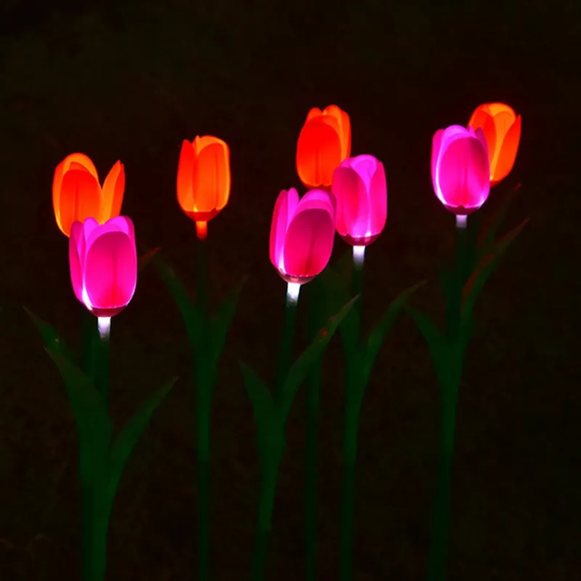LED Acrylic Flower Lighting Stake Lights Outdoor Decor Artificial Plant IP65 Plastic Material