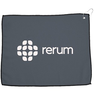 Serviette de golf en tricot gaufré avec logo personnalisé, 15 x 18 pouces, très absorbante, douce, accessoire pour chariot de golf, cadeau promotionnel - Product Image 2