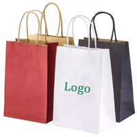 Sacs en papier à emporter pour cadeaux, aliments et vêtements, sacs d'emballage en papier personnalisés imprimés avec poignée