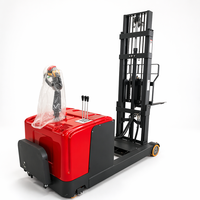 Chariot élévateur vertical autopropulsé entièrement électrique de haute qualité, capacité 1,5 à 2 tonnes, pour entrepôt, avec levage alimenté par batterie