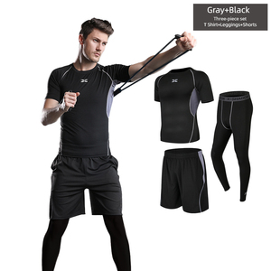 Conjunto Deportivo de 3 Piezas para Hombre, de Secado Rápido, Ropa de Gimnasio, Traje para Correr, Transpirable, Venta al Por Mayor - Product Image 3