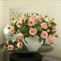 Künstliche Duftende Rosen Wohnungsdekoration Modern Minimalistisch Seidenmaterial Wohnzimmer Blumenarrangement Echt Anfühlend