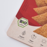 Pochette Doypack Personnalisée, de Qualité Alimentaire, Recyclable, Refermable, avec Fermeture Éclair Givrée |   Sac d'emballage en plastique PE pour collations, noix, salades, gâteaux, à ouverture facile