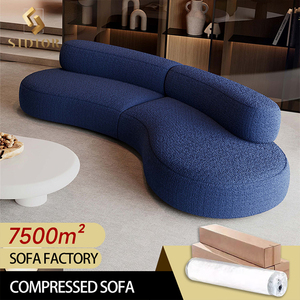 Nén Chân Không Bọt <span class=keywords><strong>Sofa</strong></span> Đặt Trong Hộp Modular Cắt Góc Lười Biếng Cong Nhỏ Chuyển Đổi <span class=keywords><strong>Sofa</strong></span> Giường Cho Phòng Khách - Product Image 2