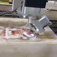Machine de découpe à jet d'eau haute efficacité et fiable, commande CNC pour la découpe de dalles de granit, entraînement par moteur, haute précision