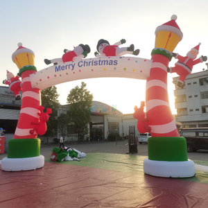 Arche de Noël gonflable publicitaire avec éclairage LED pour décoration de fêtes en extérieur - Product Image 1