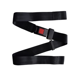 Ceinture de sécurité à deux points B7 pour moto, ambulance, fauteuil roulant, sangle en polyester noir avec boucle ABS - Product Image 1