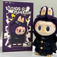 Authentique pour MART LABUBUx PRONOUNCE-WINGS of FANTASY Jouet en peluche en PVC à thème animal, unisexe, cadeaux pour la Saint-Valentin et les anniversaires, 14+
