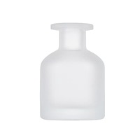 En stock – Bouteille diffuseur à roseaux en verre transparente vide de forme ronde avec couvercle, 50 ml, 100 ml, 150 ml