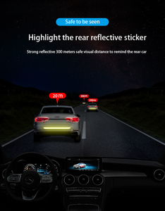 Pegatina reflectante de 90cm para coche, cinta reflectora de advertencia de seguridad, pegatinas para coche, pegatina reflectora de advertencia anticolisión, accesorios para automóviles - Product Image 5