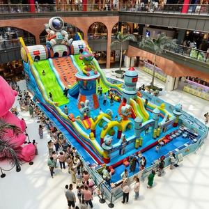 Castillo Inflable con Obstáculos, Parque <span class=keywords><strong>de</strong></span> Atracciones con Temática <span class=keywords><strong>de</strong></span> Astronauta <span class=keywords><strong>de</strong></span> Dibujos Animados, Personalizable, en Venta - Product Image 1