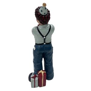 Résine Bouffon Statue Décoration <span class=keywords><strong>Restaurant</strong></span> Cadeaux Serveur Personnage Figurine Clown Sculpture Artisanat À La Main - Product Image 2