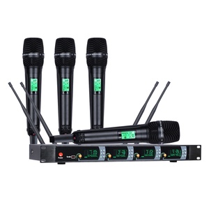 Microphone sans fil UHF professionnel SKM9000 4 canaux en métal pour spectacle sur scène/chant/<span class=keywords><strong>karaoké</strong></span> - Product Image 6