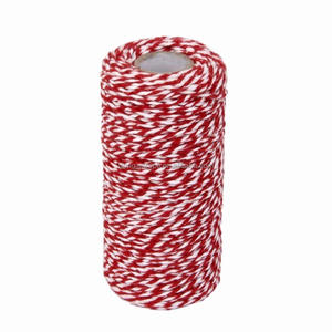 Bán Buôn 1.5Mm Màu Đỏ Và Trắng Bông Bakers <span class=keywords><strong>Twine</strong></span> 328ft Chiều Dài Dây Xoắn 100M Cuộn Đóng Gói Đóng Gói Bao Bì Dây - Product Image 2