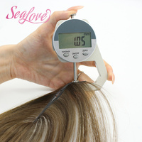 Extensions de cheveux humains Remy vierges à 100 %, alignées sur les cuticules, double épaisseur, trame papillon invisible, vente en gros