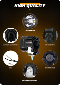 Moxi Iol <span class=keywords><strong>12V</strong></span> 40W Ô Tô vuông làm việc ánh sáng hổ phách màu trắng 3inch ánh sáng tại chỗ ánh sáng cho xe máy hoặc xe hơi - Product Image 5