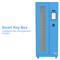 Gabinete de Llaves Inteligente con 155 Ranuras, Caja Fuerte con Control de Llaves RFID, Sistema Electrónico de Gestión de Llaves, de Pie, con NFC, Huella Dactilar y Reconocimiento Facial