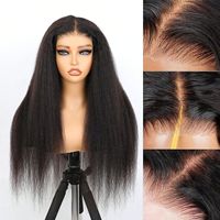 Pervuain Glue Less Raw Bouncy Curly Pelucas de cabello humano rizado Suppers Gluesless Lace Pelucas 100% Virgin Kinky Straight Human Hair Cutícula