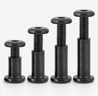 Écrous à barillet autobloquants métriques et en pouces en acier inoxydable à tête fraisée à six pans creux, finition oxyde noir, vente en gros pour l'ameublement, directement de l'usine