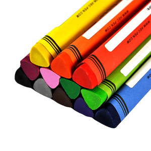 Jumbo tam giác sáp <span class=keywords><strong>Crayon</strong></span> với màu sắc tươi sáng cho vẽ sơn dễ dàng rửa sạch with12 màu sắc - Product Image 1