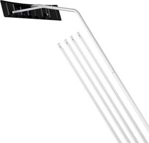 Kar Sökme Tırmığı 25 inç Bıçaklı 5-18.8FT Uzatılabilir Alüminyum Kar Temizleme Aleti Açılı Başlıklı Hafif Çatı Tırmığı Kamyon, Traktör için - Product Image 1