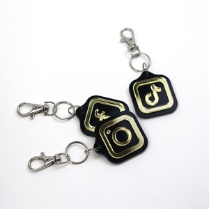 Étiquette RFID en acrylique doré 13,56 MHz avec code QR réinscriptible, porte-clés NFC professionnel en acrylique - Product Image 5