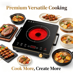 Placa de Cocina Infrarroja 2027 AT-2701, Cristal Premium, Control Táctil Inteligente, 2200W, Cocina Eléctrica para Todo Tipo de Ollas - Product Image 3