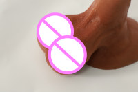 Dildos realistas con bolas móviles insertables de 6.61 pulgadas, pene grande y suave, fuerte ventosa, masturbador anal impermeable para mujeres.