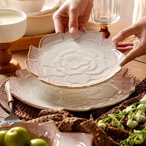 Nouveau modèle 2026 – Ensemble de <span class=keywords><strong>vaisselle</strong></span> en céramique style rétro dégradé rose, assiette à poisson, plat domestique, <span class=keywords><strong>vaisselle</strong></span> pour bol à riz - Product Image 5