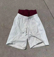 Short de jogging baggy en coton de haute qualité pour hommes surdimensionné Double taille rayé Streetwear été Anti-rides et écologique