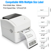 Xprinter Shipping printer label termal 4 inci dengan harga murah fedex USB 4x6 printer kode batang termal
