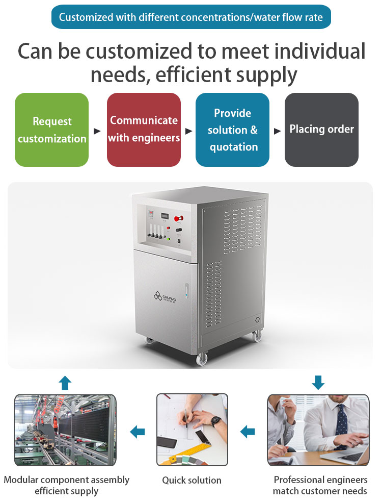 เครื่องทำน้ำโอโซนความเข้มข้นสูงที่ละลายน้ำด้วยมือสำหรับฟาร์มปลา 15