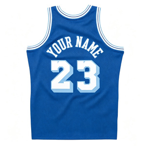 Maillots de basket-ball Healy à col rond, bleu clair, 100% polyester, sans manches, haut de sport pour jeunes, maillot de basket-ball pour hommes pour l'entraînement - Product Image 2