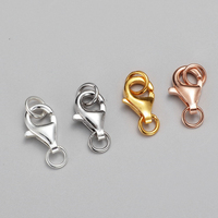 Vente en gros de fermoirs à boucle homard en argent sterling 925 plaqué or pour la fabrication de bijoux BRACELET COLLIER