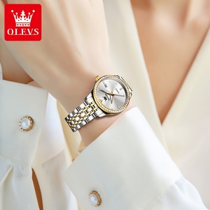 Montres-bracelets de luxe Olevs 3625 OEM ODM avec logo personnalisé, diamants, calendrier, <span class=keywords><strong>montre</strong></span> à quartz pour <span class=keywords><strong>femme</strong></span>, mode business, <span class=keywords><strong>montre</strong></span> pour <span class=keywords><strong>femme</strong></span> - Product Image 5