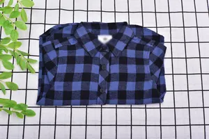 Hot Sale 100% Katoenen Button Down Plaid Custom Kids Shirts Jongens Shirts Afdrukken Shirts Voor Jongens Kinderkleding