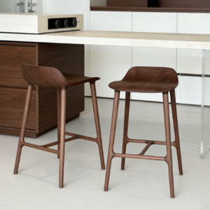 Chaise de bar ergonomique avec siège profilé et repose-pieds antidérapant, idéale pour restaurant, café, salle de banquet, cuisine, hôtel, salle à manger - Product Image 2