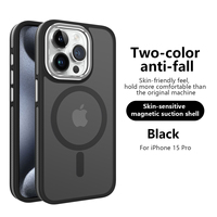 Funda Protectora para Teléfono Móvil de PC con Doble Función Magnética Anticaídas, Sensación de Piel y Antihuellas para iPhone 16 16pro Max