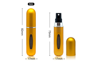 Mini flacon vaporisateur de parfum avec finition brillante et capuchon arrondi pour la maison, la coiffeuse et les sacs de voyage