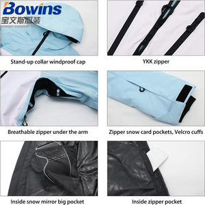 Veste de ski <span class=keywords><strong>Alpine</strong></span> PRO personnalisée, imperméable, coupe-vent et respirante, pour les sports de neige. - Product Image 3