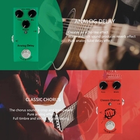Pédale d'Effets pour Guitare Électrique Mini, Type Simple, DC 9V, True Bypass, Modulation Sonore Style US Dream